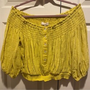 Free People Dancing Till Dawn Off Shoulder Top